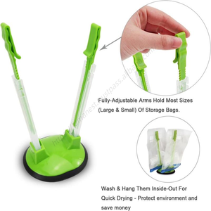 Supports de rangement ajustables pour sacs de préparation alimentaire sans manipulation, clips de congélation en plastique – Gadget de cuisine idéal pour la vente en gros - Product Image 5