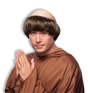 Парик-монах коричневый парик
