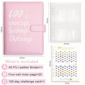 แฟ้มเก็บเงินแบบใส่ซอง A5 ราคาประหยัด สำหรับเก็บเงินออม 100 วัน  แบบพลาสติก  ลายพิมพ์ซิลค์สกรีน สไตล์ธุรกิจ - Product Image 5