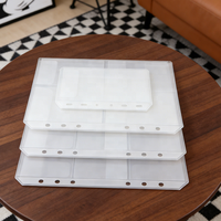 XIER Gift A5/A6/A7 Carpeta de PVC Esmerilado con Cierre de Cremallera, Soporte para Archivos de Planificador, 6 Agujeros, Sobre Transparente, Inserto para Carpeta A6, Hojas Sueltas para Dinero