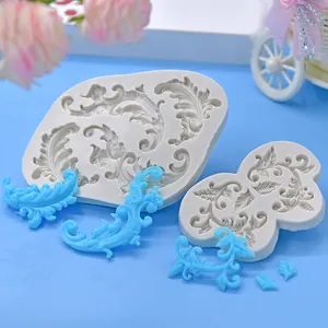 Moule en silicone pour cadre photo classique en forme de bordure Moule en silicone pour décoration de cadeaux de gâteaux fondants DIY Moules en silicone