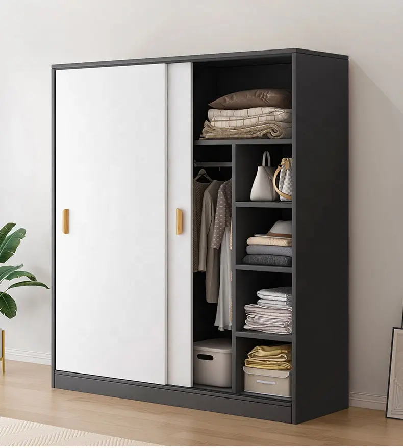 VIC-armario pequeño con puerta corredera para el hogar, armario de almacenamiento de ropa para dormitorio, habitación de alquiler