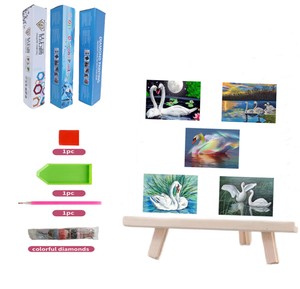 DIY diamante <span class=keywords><strong>pintura</strong></span> cuadrado completo/redondo Animal Cisne Negro lienzo artesanía arte adulto decoración del hogar bordado accesorios Kits - Product Image 2