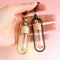Diffuseur de parfum suspendu pour voiture, flacon en verre vide transparent sérigraphié, pour huiles essentielles et aromathérapie