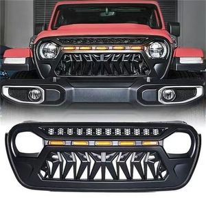 Parrilla Delantera DOS para Auto, Rejilla ABS 4x4, Accesorios para Jeep Wrangler JL Gladiator JT, Sahara <span class=keywords><strong>Rubicon</strong></span> <span class=keywords><strong>2018</strong></span>+ - Product Image 4