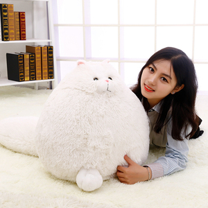 حار بيع الأبيض محاكاة القط حيوان ألعاب الأطفال للأطفال لينة محشوة غامض القط الدهون - Product Image 5