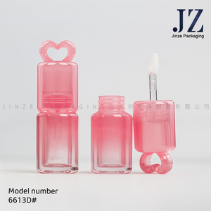 Jinze sẵn sàng để tàu hình trái tim Móc Chìa Khóa rõ ràng Lipgloss bao bì ống với 3.4ml ngắn đũa thiết kế logo - Product Image 4