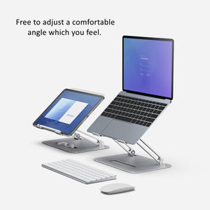 P43f समायोज्य पोर्टेबल मूल कारखाना प्रत्यक्ष बिक्री एल्यूमीनियम फोल्डेबल लैपटॉप स्टैंड - Product Image 3