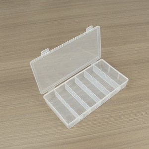 Transparent Component Box 6 Grids 21x10.8x3cm With Lid For Desktop Storage Parts Organizing Tool Box - Product Image 2