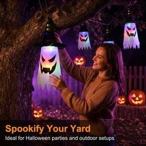 Hallowmas Ghost String <b>Lights</b> Halloween Party Decorations Outdoor Waterproof <b>Battery</b> <b>Operated</b> <b>Fairy</b> <b>Lights</b> for Home Garden - Product Image 2
