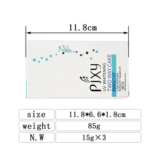 PIXY 3-en-1 Poudre compacte double couche spécialisée dans l'exportation transfrontalière Bouffée de maquillage pour la peau juste Fond de teint cosmétique pour le visage - Product Image 3