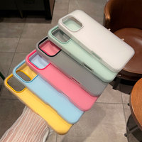 Coque de téléphone antichoc TPU PC givrée résistante aux rayures Protection arrière Couleurs bonbon pour iPhone 17 Pro Max 16 Pro Max
