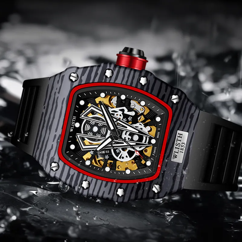 La dernière montre mécanique de mode populaire montre de fonction de plongée profonde prend en charge la montre-bracelet mécanique personnalisée bricolage