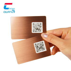 Carte de visite programmable en métal Nfc Matériau en acier inoxydable NTAG213 215 216 Carte Nfc en métal avec <span class=keywords><strong>code</strong></span> Qr - Product Image 1