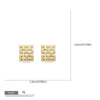 Boucles d'oreilles pendantes géométriques minimalistes pour femmes, en laiton plaqué or, tendance, découpées en forme carrée, vente en gros promotionnelle