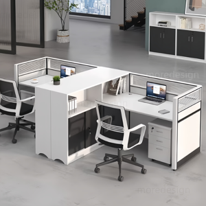 Escritorio de <span class=keywords><strong>Oficina</strong></span> Moderno de Madera para <span class=keywords><strong>Trabajo</strong></span>, Estudio, Personal Financiero, con Separador de Ambiente Ajustable y Duradero - Product Image 4