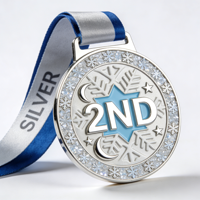Medalla Personalizada en Blanco, Chapada en Oro, Económica, de la Mejor Calidad para Regalos Empresariales