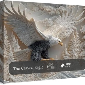 Rompecabezas de águila tallada - Juego de rompecabezas de la majestuosa águila calva - Product Image 6