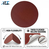Disque abrasif en oxyde d'aluminium rouge de 5 pouces (125 mm), grain 40-2000, enduit de stéarate, haute qualité, pour ponceuse électrique, réparation de carrosserie automobile