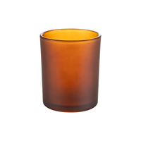 Conteneur de bougie mat personnalisé à côtés droits et larges avec logo unique pour les fournisseurs de fabrication de bougies