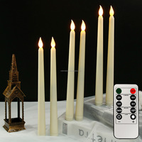 Bougies électroniques à LED 10 touches télécommandées Halloween Long bar Pointed Pole Wax Restaurant Beer Festival Lighting Decoration