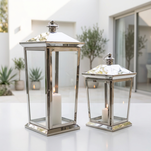 Faroles de Metal Estilo Cónico para Velas, en Acero Inoxidable, para Decoración del Hogar y Patio, de Fabricantes - Product Image 5