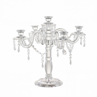 Porte-bougies en acrylique de style européen, lot de 5, accessoires de décoration de mariage, guides de chemin, centres de table pour la maison et l'hôtel, modèle 8001