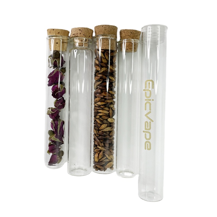 Стеклянная пробирка с логотипом на заказ с Пробковой Крышкой для предварительной рулонной упаковки