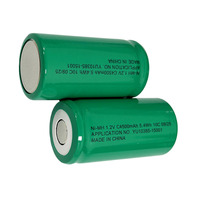 Baterai EWT Nikel Metal Hidrida Ukuran C 4500mAh 1.2V NiMH Flat Top untuk Senter & Mainan 25x50mm