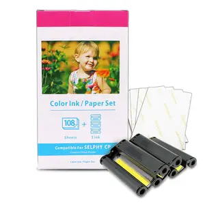 Papel colorido brilhante foto papel m cor KP-108in-108 folhas para canon