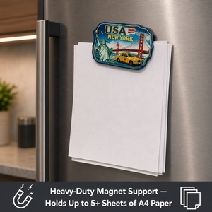 Imán de Refrigerador 3D <span class=keywords><strong>en</strong></span> Relieve de Aluminio Duradero con Lugares Emblemáticos del Mundo, Recuerdo de Viaje de Estados Unidos, Francia y Rusia, 2x3 Pulgadas, Decoración para Cocina, Bar y Hogar, Regalo - Product Image 3