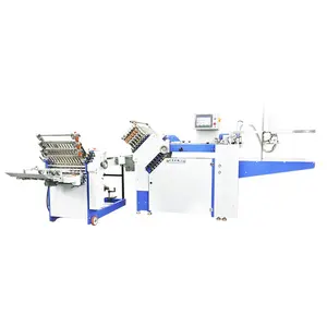 Full Automatic Opposite Cross Accordion Shutter Paper Folding Machine For Pharma Instruction Leaflets