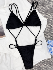 Bañador brasileño de una pieza para mujer, traje de baño Sexi con espalda de tirantes y almohadilla - Product Image 4