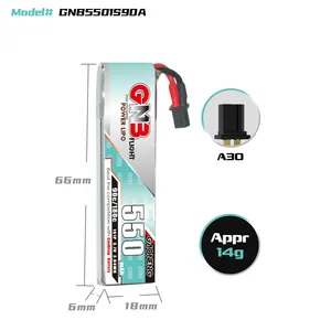 1s 550mah 3.7v 90c A30 कनेक्टर केबल लिथियम पॉलिमर बैटरी Fpv मिनी ड्रोन क्वाड्स खिलौना Rc Gnb Gaoneng