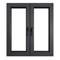 Fenêtres modernes en aluminium noir, du sol au plafond, insonorisées et isolées thermiquement, pour patio et maison