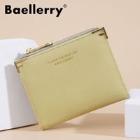 Baellerry dompet pendek wanita baru dompet koin ritsleting banyak slot kartu dompet uang lipat dua modis klip grosir
