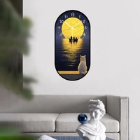 Horloge murale en plastique à texture abstraite simple, silencieuse, à quartz, sans tic-tac, décoration murale unique pour la maison, décoration murale artistique