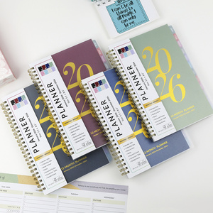 Bán buôn nhà máy hoàng tử A5 2026 kế hoạch máy tính xách tay <span class=keywords><strong>PP</strong></span> Bìa biểu tượng tùy chỉnh kim loại xoắn ốc ràng buộc Nhật Ký Tạp Chí máy tính xách tay cho món quà - Product Image 3