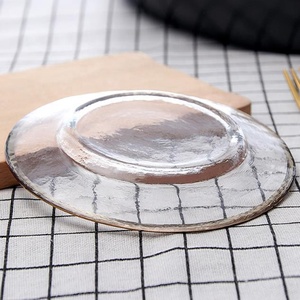 الجملة الذهب حافة جولة شفافة الفاكهة كوب كريستال شفاف ألواح الشاحن الزفاف - Product Image 4