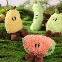 Fruit Series Eco-vriendelijk katoenen pluche knuffel speeltje voor huisdieren, makkelijk schoon te maken, zacht, huidvriendelijk katten speeltje, knisperend papier, interactief, voor de tanden