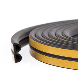 Tira de sellado de puerta en forma de D/P/E/I, cinta de tapón de tiro autoadhesiva, tira de sellado de goma para aislamiento de ventanas - Product Image 4