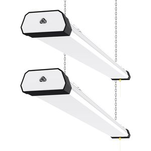 100W 12,000 LM 5000K Linkable LED Shop Light ETL Listed Utility LED Plafonniers pour Garage 3.6FT Plug Integrated Luminaires - Product Image 1
