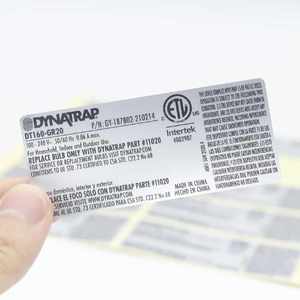 Nhãn dán in vinyl <span class=keywords><strong>DK</strong></span> QR chuyển mã chết cắt kim loại nhà sản xuất pregomega chuyển trong suốt - Product Image 4