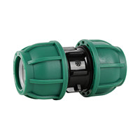 Raccords de tuyauterie PE à connexion rapide, joints flexibles, vannes d'arrêt, bouchons verts pour eau du robinet, sans fusion à chaud