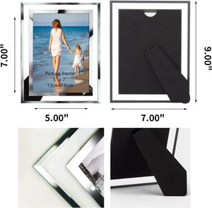 Wholesale Photo <b>Frame</b> Glass Creative <b>4x6</b> 5x7 8x10 Glass <b>Picture</b> <b>Frame</b> Transparent Glass Photo <b>Frame</b> Home Decorative Accessory - Product Image 2