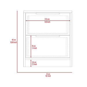DB DEPOT Egeo Table de chevet supérieure blanche à deux tiroirs Design de luxe moderne pour meubles de maison pour appartement - Product Image 4