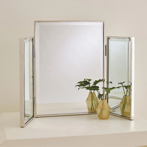 Espejo de pie de 3 vías para probador, de metal grande, plegable, estilo vintage, personalizado para hoteles, venta al por mayor - Product Image 4