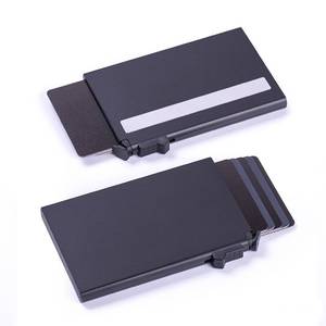 Porte-cartes métallique en aluminium avec blocage RFID personnalisé mince en gros avec pince à billets pop-up à fermeture ouverte et porte-cartes <span class=keywords><strong>multi</strong></span>-cadeaux - Product Image 3