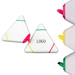 Surligneurs triangulaires fluorescents personnalisés : 3 couleurs pour les notes, le journaling et les fournitures de fête - Product Image 1
