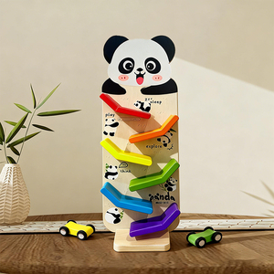 Juguete de Madera para Niños Pequeños, Pista de Carreras con Rampa, Set de Juego de Vehículos para Niños y Niñas de 3 a 6 Años - Product Image 6